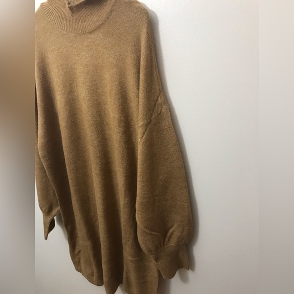 NEW Vero Moda Mock Neck Slouchy Puff Sleeves Soft Stretch Sweater Dress Size XL - Picture 5 of 9